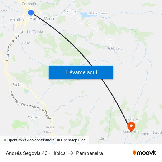 Andrés Segovia 43 - Hípica to Pampaneira map