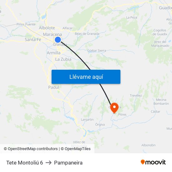 Tete Montoliú 6 to Pampaneira map