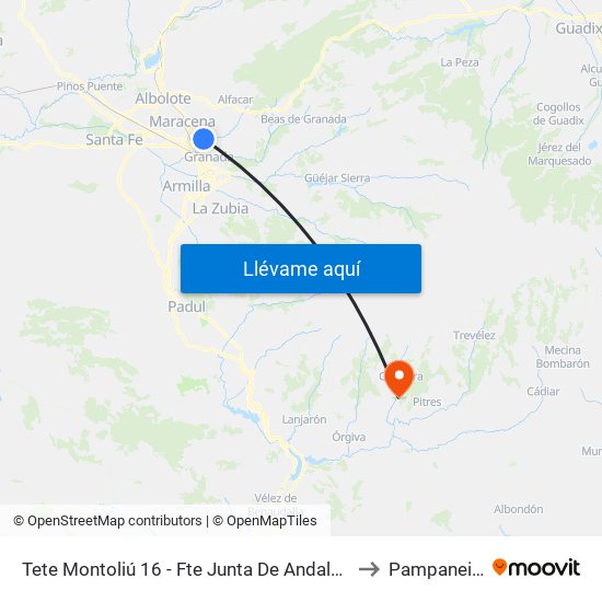 Tete Montoliú 16 - Fte Junta De Andalucía to Pampaneira map