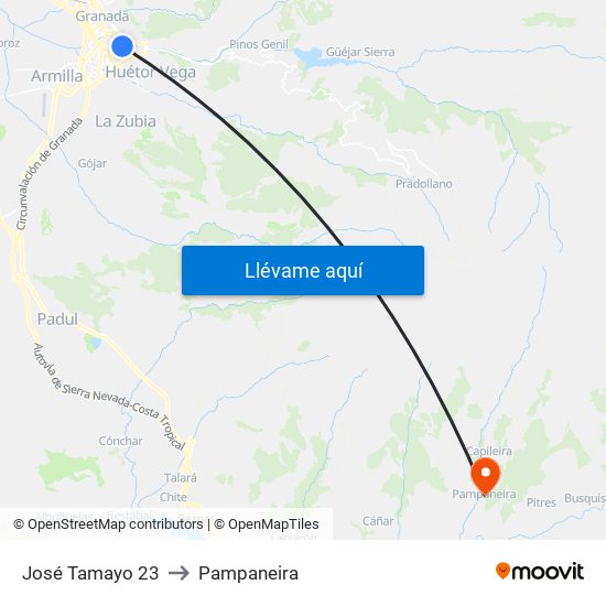 José Tamayo 23 to Pampaneira map