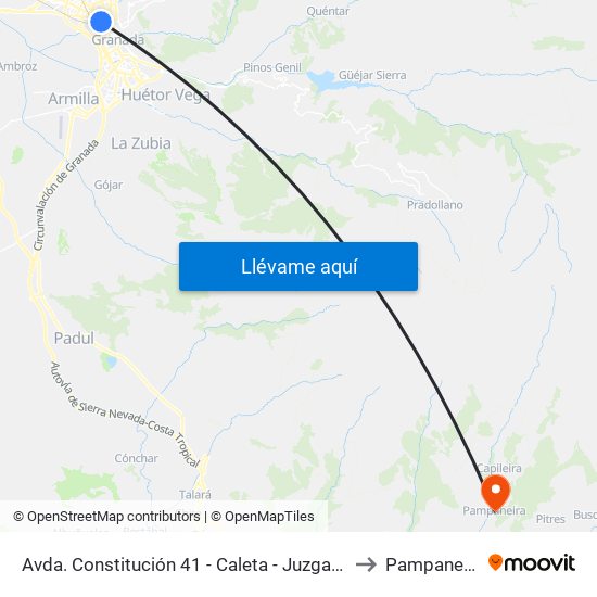Avda. Constitución 41 - Caleta - Juzgados to Pampaneira map
