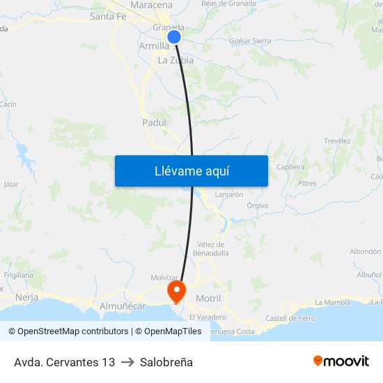 Avda. Cervantes 13 to Salobreña map