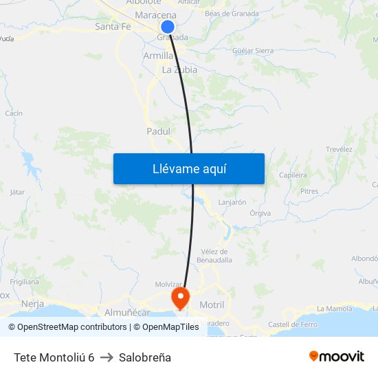 Tete Montoliú 6 to Salobreña map