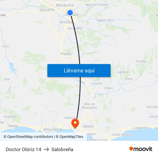 Doctor Olóriz 14 to Salobreña map