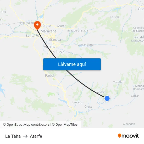 La Taha to Atarfe map