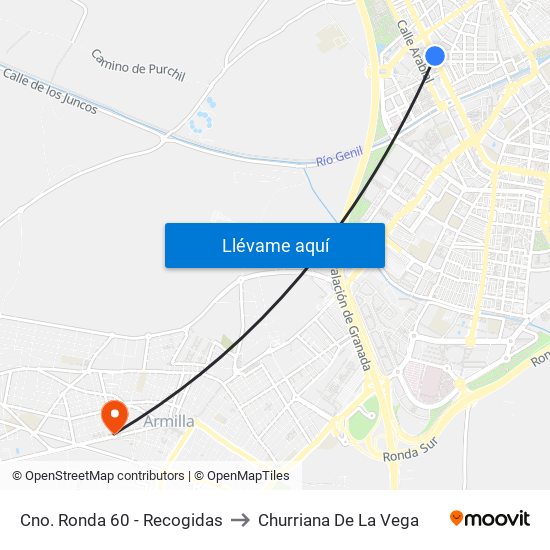 Cno. Ronda 60 - Recogidas to Churriana De La Vega map