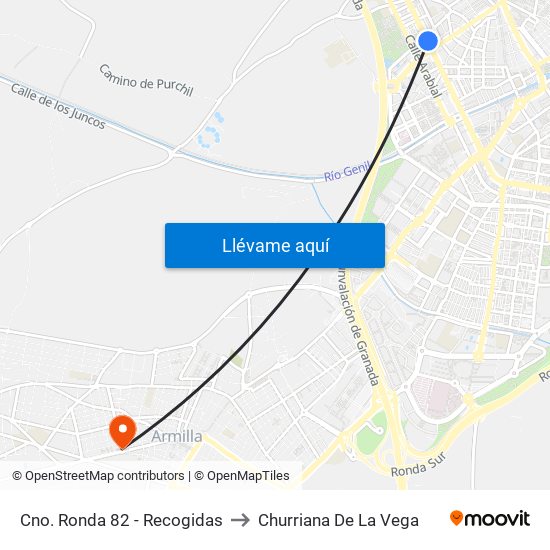 Cno. Ronda 82 - Recogidas to Churriana De La Vega map