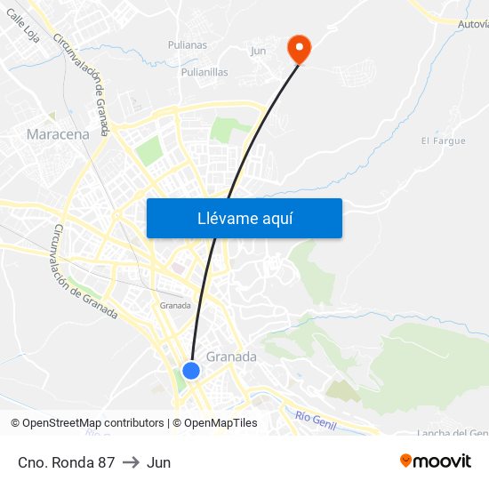 Cno. Ronda 87 to Jun map