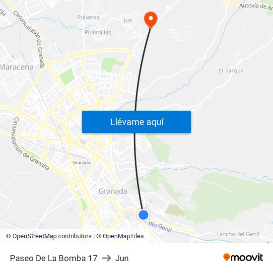Paseo De La Bomba 17 to Jun map