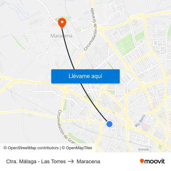 Ctra. Málaga - Las Torres to Maracena map