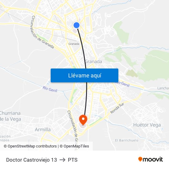 Doctor Castroviejo 13 to PTS map