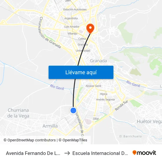 Avenida Fernando De Los Rios, 91 to Escuela Internacional De Posgrado map