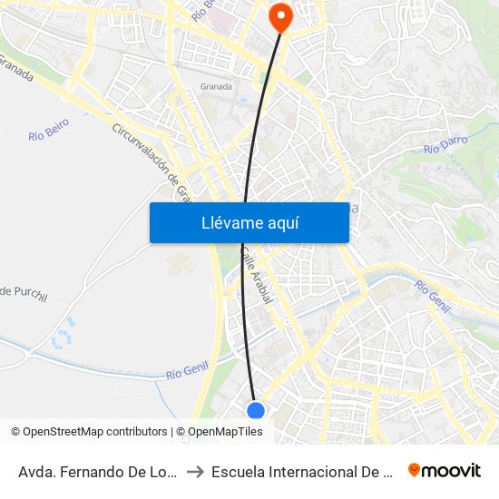 Avda. Fernando De Los Ríos 2 to Escuela Internacional De Posgrado map