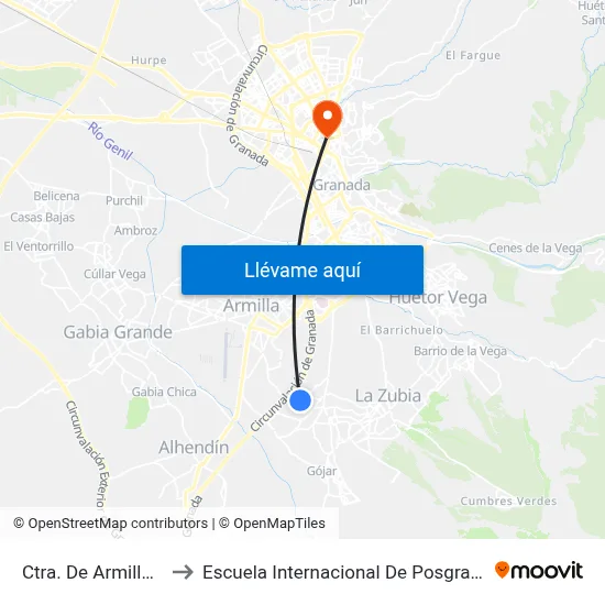 Ctra. De Armilla 2 to Escuela Internacional De Posgrado map