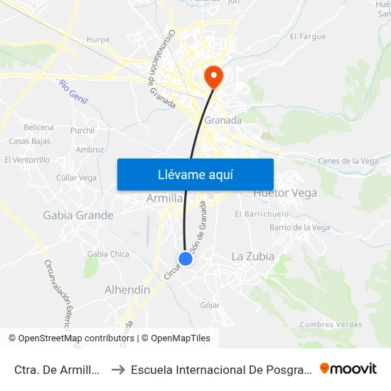 Ctra. De Armilla 4 to Escuela Internacional De Posgrado map