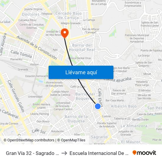 Gran Vía 32 - Sagrado Corazón to Escuela Internacional De Posgrado map