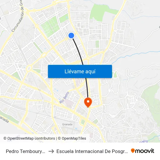 Pedro Temboury 33 to Escuela Internacional De Posgrado map