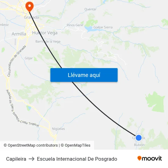 Capileira to Escuela Internacional De Posgrado map