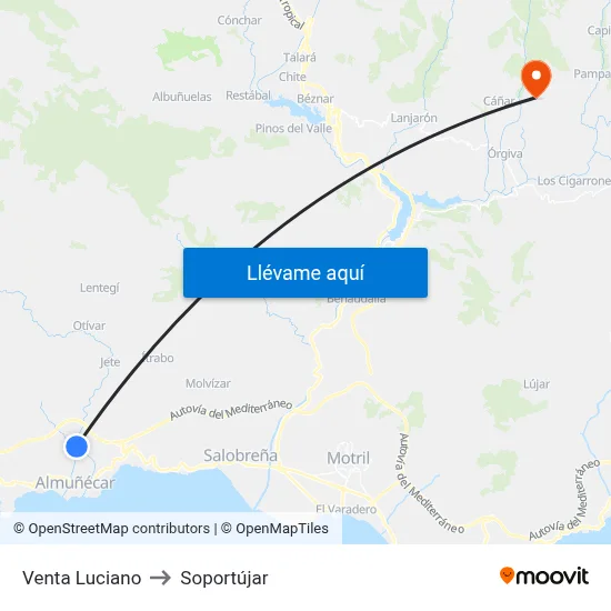Venta Luciano to Soportújar map
