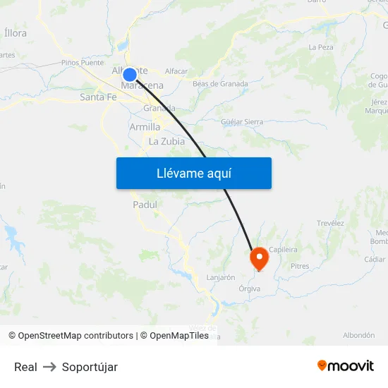 Real to Soportújar map