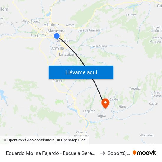 Eduardo Molina Fajardo - Escuela Gerencia to Soportújar map