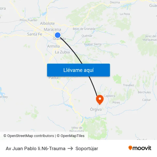 Av Juan Pablo Ii.N6-Trauma to Soportújar map