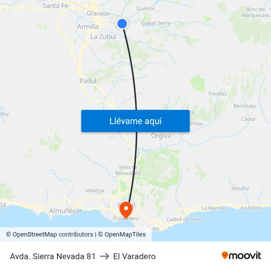 Avda. Sierra Nevada 81 to El Varadero map