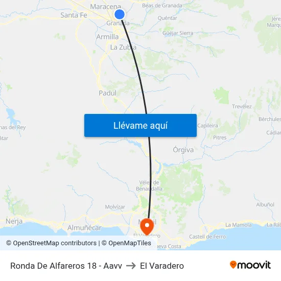 Ronda De Alfareros 18 - Aavv to El Varadero map