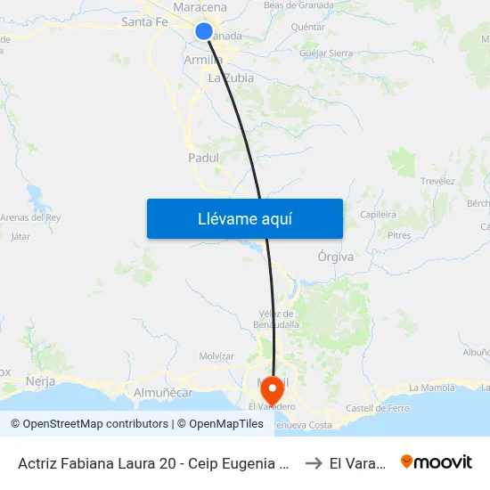 Actriz Fabiana Laura 20 - Ceip Eugenia De Montijo to El Varadero map
