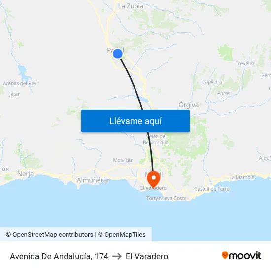 Avenida De Andalucía, 174 to El Varadero map