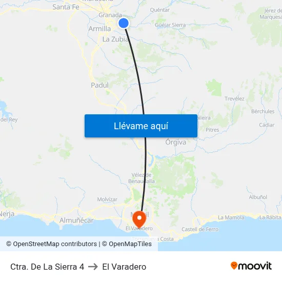 Ctra. De La Sierra 4 to El Varadero map