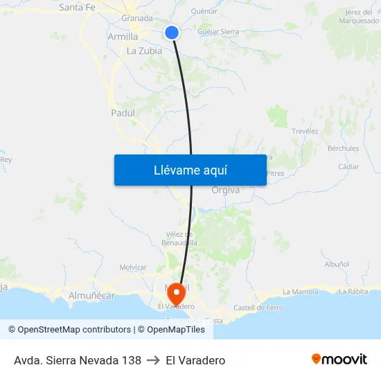 Avda. Sierra Nevada 138 to El Varadero map