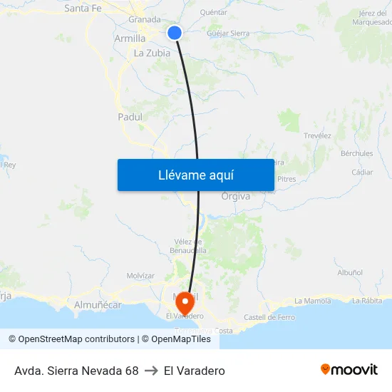 Avda. Sierra Nevada 68 to El Varadero map