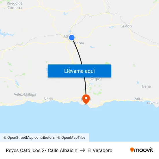 Reyes Católicos 2/ Calle Albaicin to El Varadero map