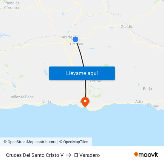 Cruces Del Santo Cristo V to El Varadero map