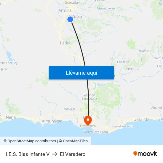I.E.S. Blas Infante V to El Varadero map