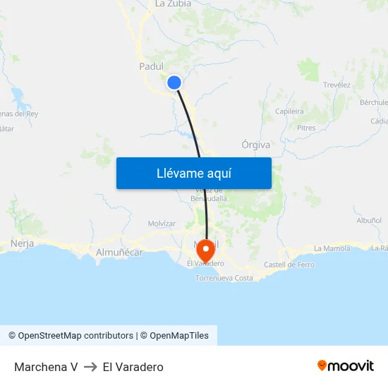 Marchena V to El Varadero map