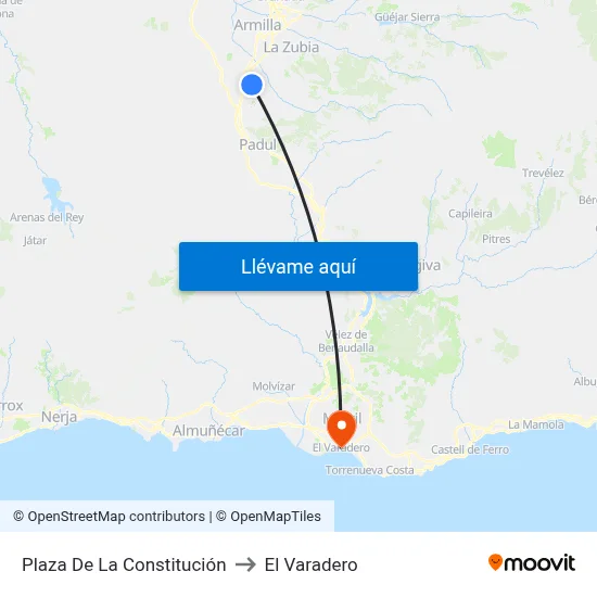 Plaza De La Constitución to El Varadero map