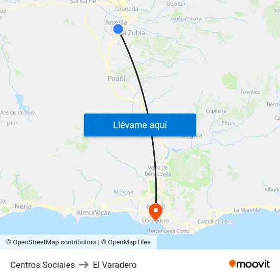 Centros Sociales to El Varadero map
