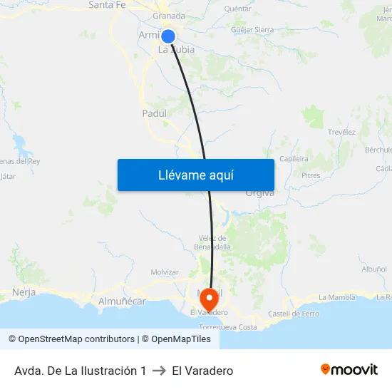 Avda. De La Ilustración 1 to El Varadero map