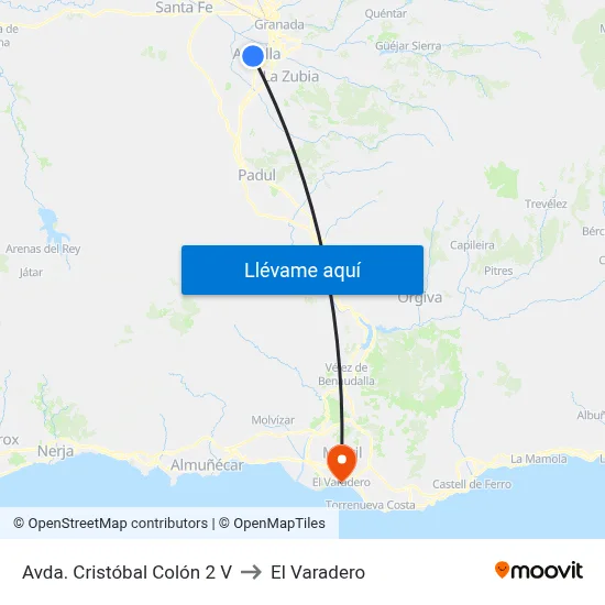 Avda. Cristóbal Colón 2 V to El Varadero map