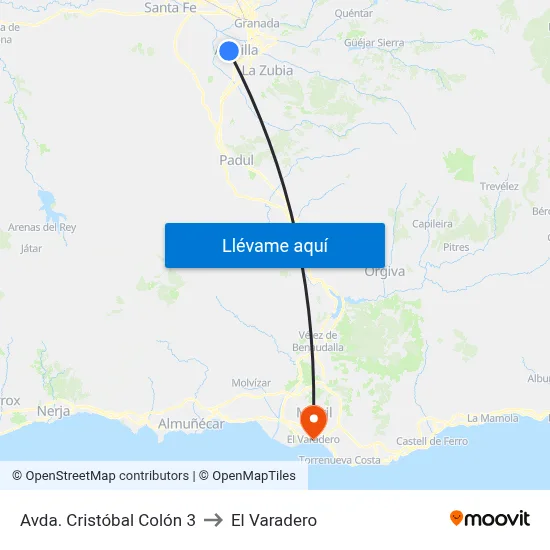 Avda. Cristóbal Colón 3 to El Varadero map