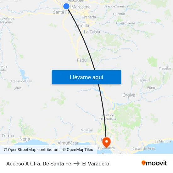 Acceso A Ctra. De Santa Fe to El Varadero map