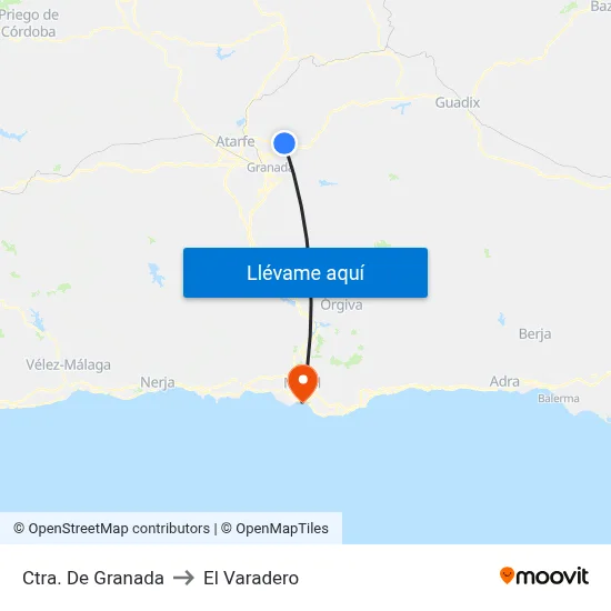 Ctra. De Granada to El Varadero map