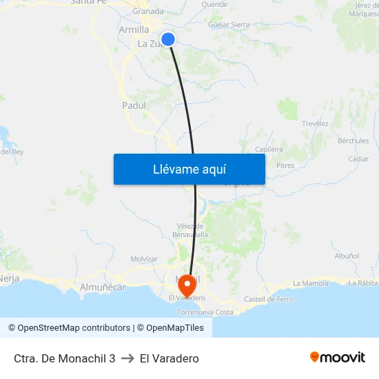 Ctra. De Monachil 3 to El Varadero map
