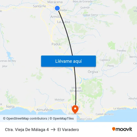 Ctra. Vieja De Málaga 4 to El Varadero map