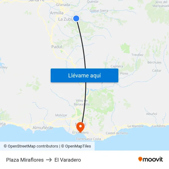 Plaza Miraflores to El Varadero map