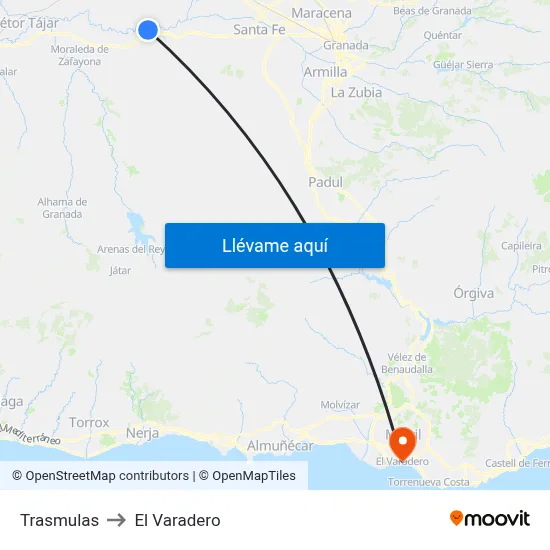 Trasmulas to El Varadero map