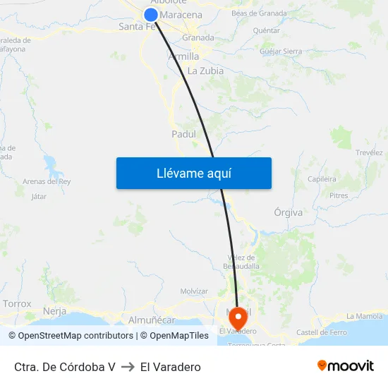 Ctra. De Córdoba V to El Varadero map