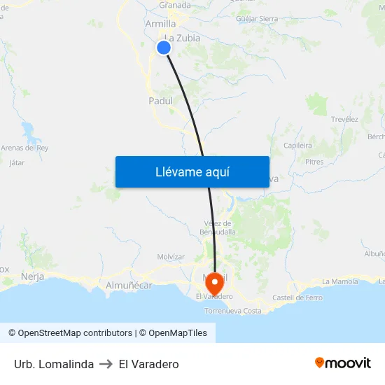 Urb. Lomalinda to El Varadero map